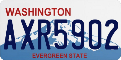 WA license plate AXR5902