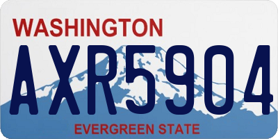 WA license plate AXR5904