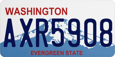 WA license plate AXR5908