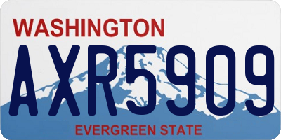 WA license plate AXR5909