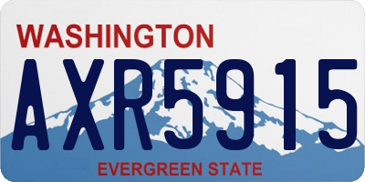 WA license plate AXR5915