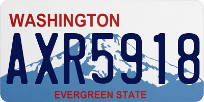 WA license plate AXR5918