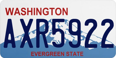 WA license plate AXR5922