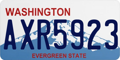 WA license plate AXR5923