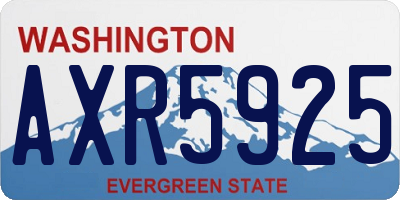 WA license plate AXR5925