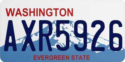 WA license plate AXR5926