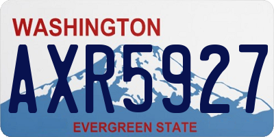 WA license plate AXR5927
