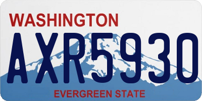 WA license plate AXR5930