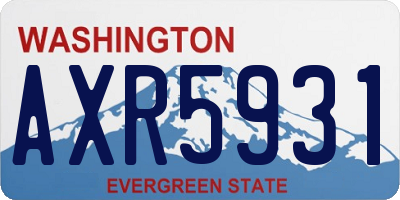 WA license plate AXR5931