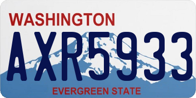 WA license plate AXR5933