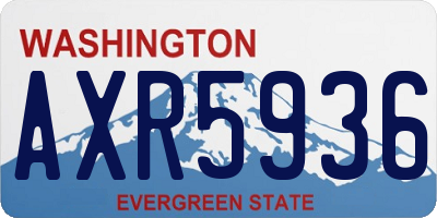 WA license plate AXR5936