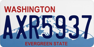 WA license plate AXR5937