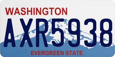 WA license plate AXR5938