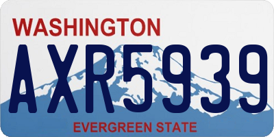 WA license plate AXR5939