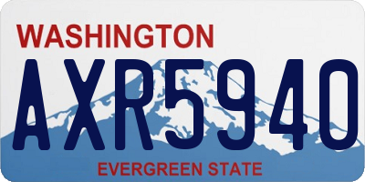 WA license plate AXR5940