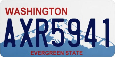 WA license plate AXR5941