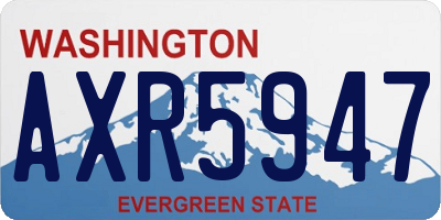 WA license plate AXR5947