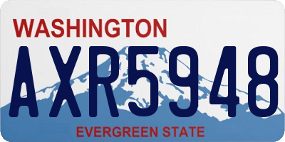 WA license plate AXR5948