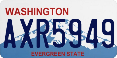 WA license plate AXR5949