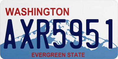 WA license plate AXR5951