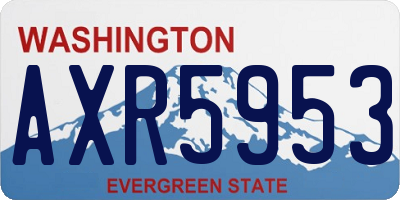 WA license plate AXR5953