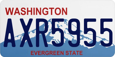 WA license plate AXR5955
