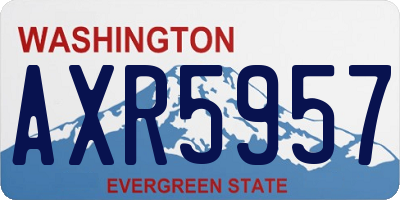 WA license plate AXR5957