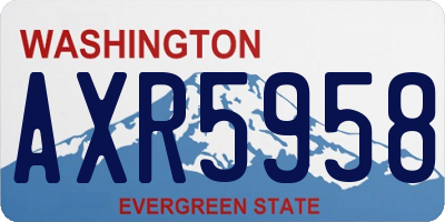 WA license plate AXR5958