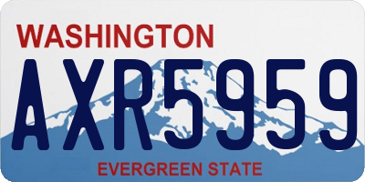 WA license plate AXR5959
