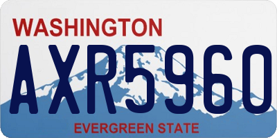 WA license plate AXR5960