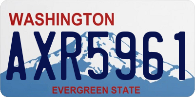 WA license plate AXR5961