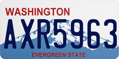 WA license plate AXR5963
