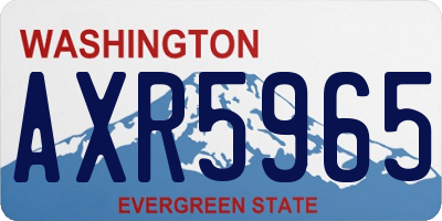 WA license plate AXR5965