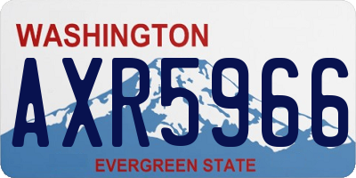 WA license plate AXR5966