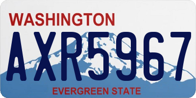 WA license plate AXR5967