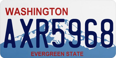 WA license plate AXR5968