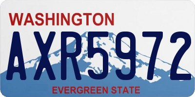 WA license plate AXR5972