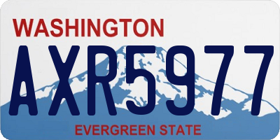 WA license plate AXR5977