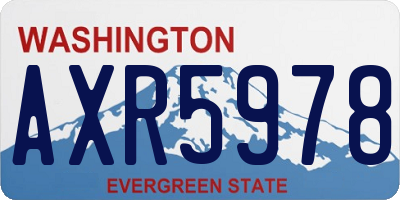 WA license plate AXR5978