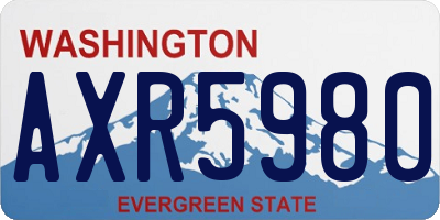 WA license plate AXR5980