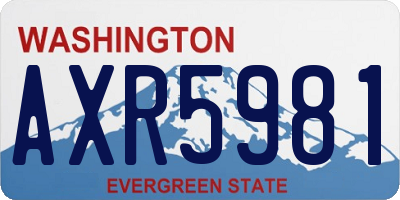 WA license plate AXR5981