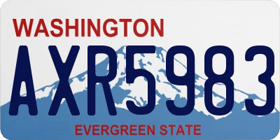 WA license plate AXR5983