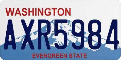 WA license plate AXR5984