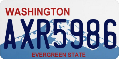 WA license plate AXR5986