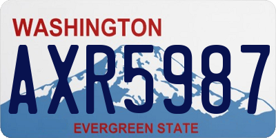 WA license plate AXR5987