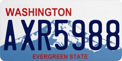 WA license plate AXR5988