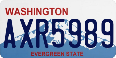 WA license plate AXR5989
