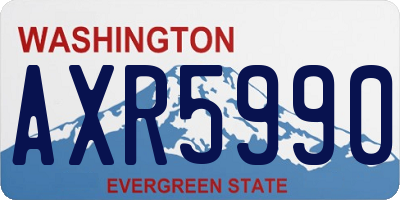 WA license plate AXR5990
