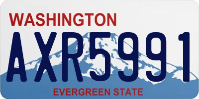 WA license plate AXR5991