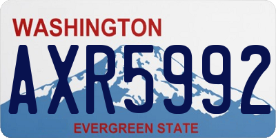 WA license plate AXR5992